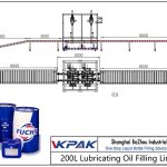 Automatic 200L Lubricating Oil Filling Line Automatisk 200L fyldelinie for smøreolie